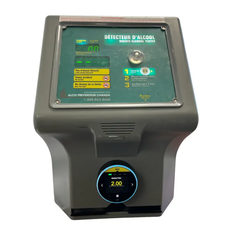 Suplementar a máquina inteligente do bafômetro da moeda de alta qualidade operada com leitor de cartão de crédito ao melhor preço