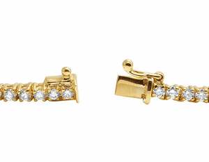 Single Row Iced Out Gold Plated <b>Tennis</b> Chain With Moissanite Diamond Hip Hop Jewelry <b>Necklace</b> In 925 <b>Silver</b> - Product Image 4