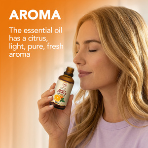 Aromatika Sweet <b>Orange</b> Peel Essential Oil 50 ml 100% Pure Natural Citrus Sinensis Cold <b>Pressed</b> Aromatherapy All Skin Types - Product Image 2