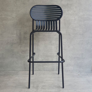 Taburete de Bar Estilo Industrial GBSK012 con Estructura de Hierro Ranurada y Recubrimiento en Polvo, Diseño Simple para Comedor o Club - Product Image 5