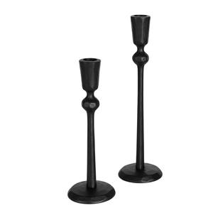 Top Quality <b>Black</b> Metal Taper Candle <b>Holders</b> Set Of 2 Iron <b>Candlestick</b> <b>Holders</b> For Dining Table Home Decor At Factory Price - Product Image 1