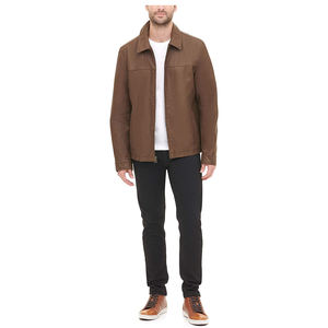 Venta al por mayor de los hombres de Otoño de moda con cremallera PU de piel de oveja chaquetas de cuero de estilo popular - Product Image 5