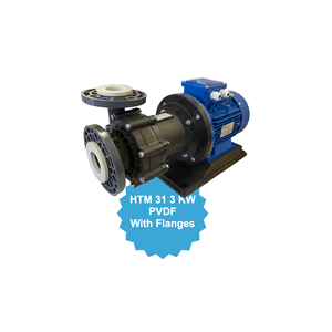 Bombas centrífugas sin sello, alta calidad, modelo HTM 31 PVDF con motor 3kw IEC 100 con bridas, bomba de agua - Product Image 1