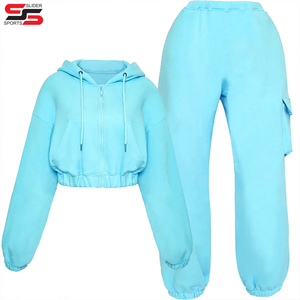 Conjunto de Sudadera con capucha de algodón 100%, conjunto de Jogger de Color sólido, chándales tejidos en blanco con estampado de abullonado personalizado, pantalones de chándal lisos de lana, traje de hombre - Product Image 6