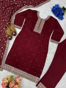 ชุดปาลาซโซผ้าไหมหนักผ้าทอสำหรับผู้ใหญ่ชุดแต่งงานสำหรับสาวๆสไตล์ salwar lehenga choli - Product Image 2