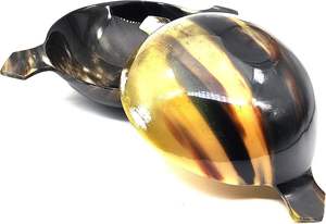 Tazón para Servir Ensaladas de Cuerno Pulido Único, Acabado Texturizado Natural, Estilo Clásico, Decoración para Fiestas, Ecológico, No Tóxico - Product Image 5