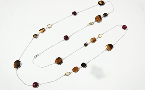 Chaînes en argent sterling multicolore très attrayantes sur mesure avec pierre précieuse semi-précieuse idéale pour les créateurs de bijoux - Product Image 5