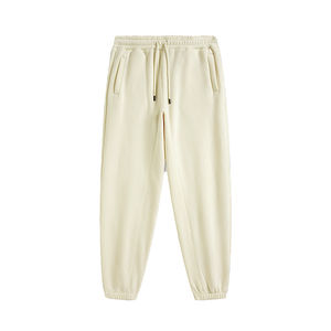Wholesale Men's Sweatpants 100% Cotton Jogger Pants, Custom OEM Service with Plain Print in <b>Nude</b> - Product Image 5
