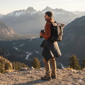 Stylish Vegan Waxed Canvas Polyester Vintage <b>Laptop</b> <b>Backpack</b> Unisex Anti-Theft Water-Repellant Waterproof 20-39L Capacity - Product Image 3