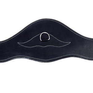 Circunferencia de caballo de doma de cuero contorneado negro con herrajes niquelados Tamaño personalizado A + Certificado para montar - Product Image 3