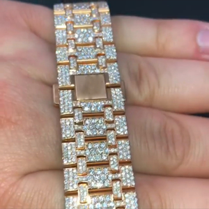 Montre de luxe de haute qualité avec diamant incolore de laboratoire DEF, style hip-hop, bracelet en acier inoxydable, mouvement Miyota, cadran en verre - Product Image 3