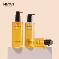 MYPACK Luxe Rond Clair Pet Transparent Shampooing Corps Lavage Liquide Mains Savon Cheveux Huile Bouteilles avec Pompe 200ml 300ml 500ml