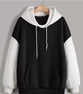 Sweat-shirt à capuche oversize en molleton pour femme, nouveau modèle en coton, simple, décontracté et confortable - Product Image 2