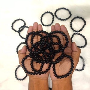 Natural Black Tourmaline 8mm Bead <b>Bracelet</b> Handmade Crystal <b>Healing</b> Gemstone Stretch <b>Bracelet</b> Reiki Jewelry Gift - Product Image 3