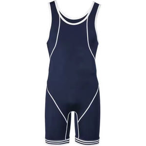 Nouveauté : Combinaison de lutte extensible en spandex/polyester avec logo frontal, vente en gros, tenue de musculation tendance - Product Image 2