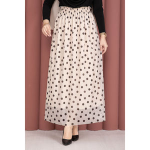 Breathable for Cream Polka Dot Chiffon Tulle Summer <b>Skirt</b> <b>Elastic</b> Waist Featuring Digital Print Leopard Pattern Ruffles Sweet - Product Image 2