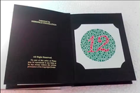 VENTE CHAUDE TOUT NOUVEAU 14 PLAQUES COULEUR AVEUGLE ISHIHARA LIVRE DE TEST DHL EXPÉDITION...