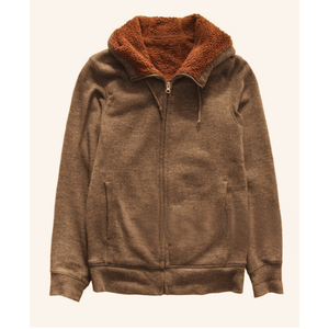 เสื้อฮู้ดขนแกะเชอร์ปาขนแกะแบบมีซิปวัสดุผ้าฝ้าย100% มีกระเป๋าป้องกันการหดตัวสำหรับผู้ชายผู้หญิง OEM - Product Image 5