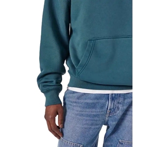 Pull à capuche d'hiver personnalisé pour homme, coupe régulière, style streetwear, lourd, respirant, avec boutons, couleur unie, vente en gros - Product Image 3