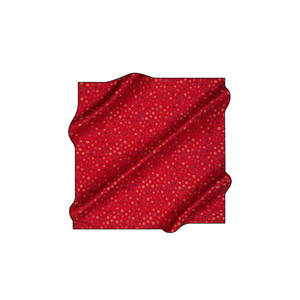 <b>Red</b> Satin Silk Designer Geometric Square <b>Scarf</b> - Product Image 1