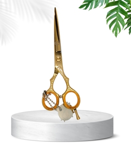 Set de Peluquería 3Pro Chapado en Oro, Suministros para Salón de Belleza, para Diestros, 28 Dientes, Cuchillas Rectas de Acero Inoxidable, Tijeras Afiladas - Product Image 5