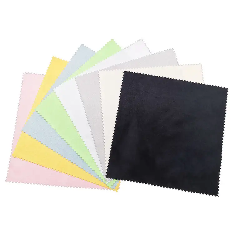 Factory High Quality Thicken Cheap White Customize Custom Print Logo Suede Microfibre Microfiber Glasses Cleaning Cloth