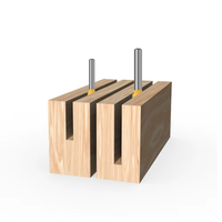 Mata Router lurus panjang industri 1/4 "batang pisau karbida tahan panas untuk MDF alat potong kayu lapis CNC