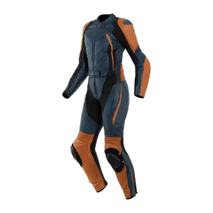 Traje de moto de cuero Premium con acolchado protector y diseño duradero para una conducción segura Traje de moto de cuero elegante - Product Image 5
