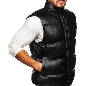 High Quality Custom Logo Breathable Waterproof <b>Puffer</b> <b>Vest</b> <b>Jacket</b> for Men Casual Lightweight Winter Wind Breaker Waistcoat - Product Image 3
