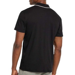 Venta al por mayor de polos de los hombres de verano de manga corta de alta calidad personalizado bordado de color sólido de media cremallera de algodón de talla grande camisas - Product Image 2