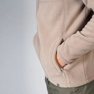 Hot Sale Trendy <b>Sherpa</b> <b>Hoodie</b> with Raglan Sleeves and Quarter Zipper New Article Sweatshirts for Winter Plain Dyed in Bulk - Product Image 3