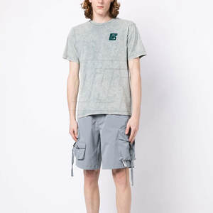 เสื้อยืดโอเวอร์ไซส์ทรงหลวมสไตล์โมเดิร์นสำหรับผู้ชาย ลวดลายฟอกสี เหมาะสำหรับแฟชั่นสตรีทและการสวมใส่ในชีวิตประจำวัน - Product Image 2