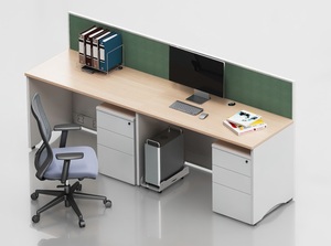 โต๊ะทำงานแบบโมดูลาร์ปรับได้คุณภาพสูง2-8คนเฟอร์นิเจอร์สำนักงานปรับได้สไตล์แผงไม้ - Product Image 3