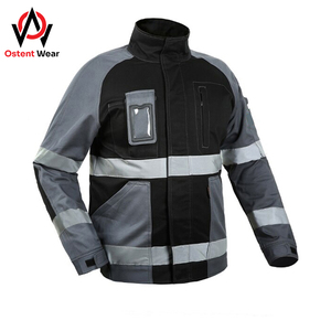 2024 dernières vestes de travail de sécurité réfléchissantes en Polyester de haute qualité personnalisées unisexes poches avant respirantes légères - Product Image 5