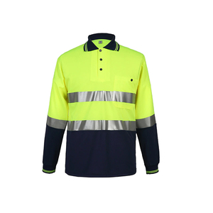 Ropa DE SEGURIDAD reflectante, camiseta Polo de trabajo de seguridad de alta visibilidad, tela que absorbe la humedad, polos reflectantes brillantes calentados - Product Image 2