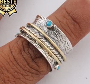 Nueva llegada 925 anillo de compromiso de plumas vintage de plata esterlina joyería unisex para bodas y fiestas - Product Image 1