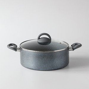 Biểu tượng tùy chỉnh ODM/OEM cổ điển màu xám ép đá cẩm thạch không dính Cookware Set với mềm xử lý và cảm ứng cơ sở cho nhà bếp sử dụng - Product Image 2