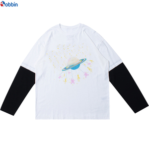 T-shirt à manches longues pour homme en coton délavé personnalisable, imprimé par transfert numérique direct (DTG), 220 grammes, double couche, design imprimé à l'écran - Product Image 4