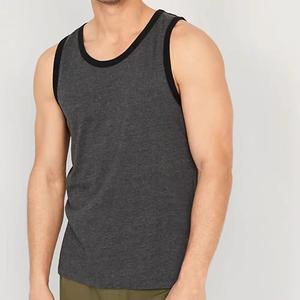 Gilet de sport en coton 230 GSM pour homme, débardeur uni sans manches avec logo personnalisé pour la musculation et le fitness - Product Image 1