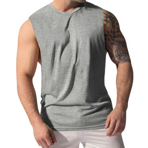 Cotton Breathable Knitted Casual Sleeveless <b>Men</b> Tank Tops Fitness <b>Singlet</b> - Product Image 4