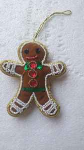 Ornements de noël sur le thème de l'arbre de noël brodés à la main idéaux pour la décoration de noël stoes pour la revente - Product Image 3