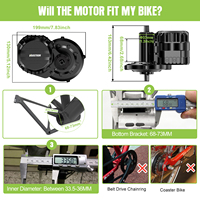 Kit de conversion de vélo électrique Varstrom 36v 48v 750W à moteur central sans balais, capteur de couple, kit de conversion de vélo électrique, écran DZ41, alliage d'aluminium