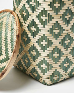 Wholesale Bamboo <b>Baskets</b> <b>with</b> <b>Lids</b> Handcrafted Bamboo Storage <b>Baskets</b> From Vietnam - Product Image 3