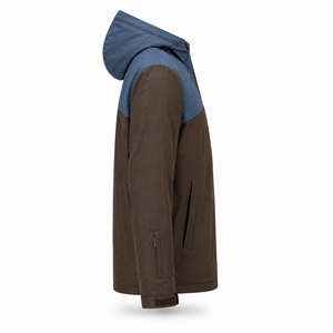 Chaqueta Cortavientos con Capucha para Hombre, Color Marrón y Azul, Ligera, Resistente al Agua, de Poliéster y Spandex, Estilo Casual para Senderismo - Product Image 5