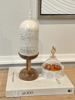 Brûleur à Bakhoor marocain arabe le plus vendu, en fer gravé, avec base en bois et motif croissant de lune, pour les pays du Moyen-Orient