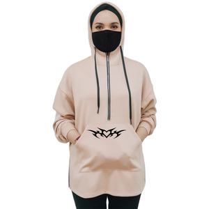 Ropa deportiva Abaya musulmana sudaderas con capucha para damas de gran tamaño pesado Zip Up Modest Hoodie Abaya vestido para niñas - Product Image 1