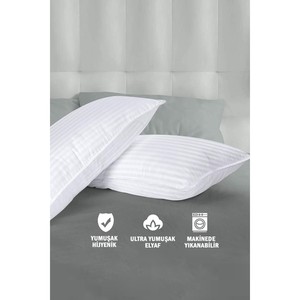 Varol Luxury Cotton Satin <b>Pillow</b> 800g <b>Soft</b> Body Neck Back Polyester for Healthy Sleep Modern Bedroom Accessory - Product Image 2