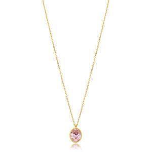 Pierre de Quartz rose de forme ronde, Design minimaliste, vente en gros, collier en argent Sterling 925 fait à la main - Product Image 1