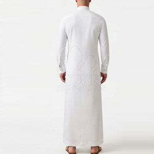 Nouvelle tunique en coton moderne coupe ajustée pour hommes, tenue islamique élégante, respirante, légère, longueur cheville, coupe confortable et stylée - Product Image 2