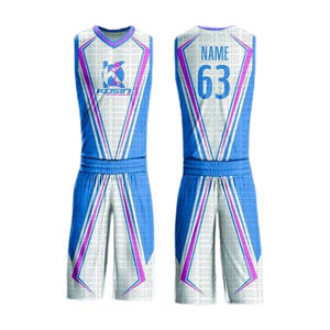 Conjunto de uniforme de baloncesto juvenil de alta calidad personalizado 2024, ropa deportiva transpirable, opción de talla grande, servicio de diseño OEM al por mayor - Product Image 1